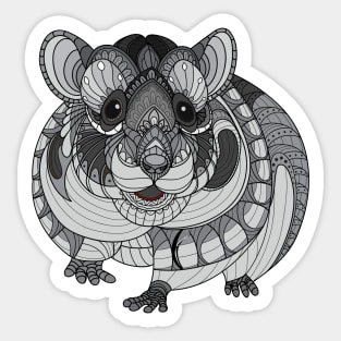 Zentangle Hamster Sticker